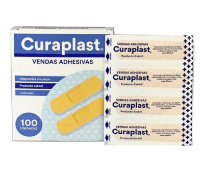 PARCHE CURITA RECTANGULAR - 100 UNIDADES - CURAPLAST