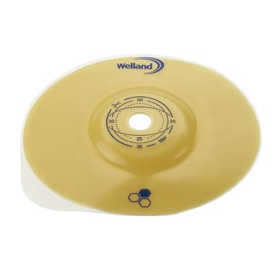 PLACA DE COLOSTOMIA CONVEXA AURUM 2 13-48MM - UNIDAD - MARCA WELLAND1