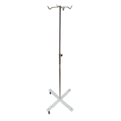 PORTA SUERO ALTURA REGULABLE 4 GANCHOS Y RUEDAS