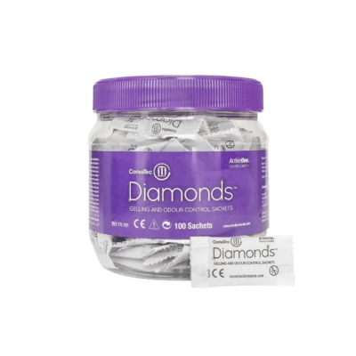 SACHET GELIFICANTES DIAMONDS CONTROL DE OLOR COLOSTOMIA - MARCA CONVATEC