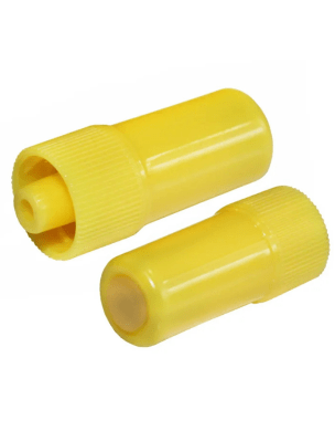 TAPA DE OBTURACIÓN AMARILLA HEPARINIZADA - 100 UNIDADES