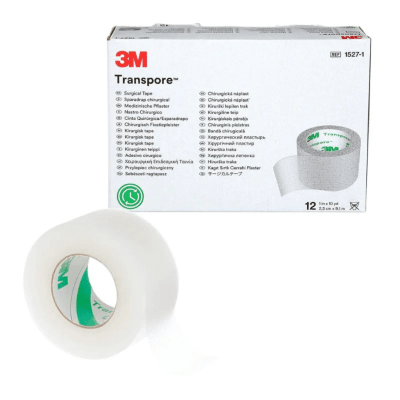TELA TRANSPORE 2.5 CM X 9.1 METROS1