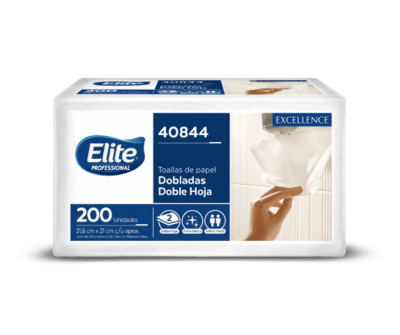 TOALLA INTERFOLIADA DOBLE HOJA - 200 UNIDADES - 18 PAQUETES. MARCA ELITE