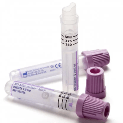 TUBO MICROTAINER TAPA LILA 250-500ul - 50 UNIDADES - MARCA BD