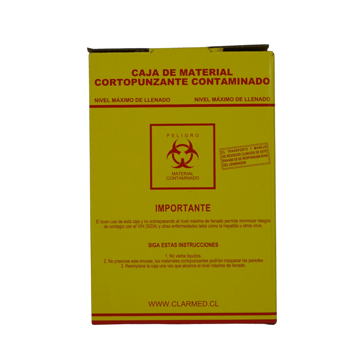 CAJA CARTÓN CORTOPUNZANTE DESECHABLE 3 LITROS AMARILLA - UNIDAD 0