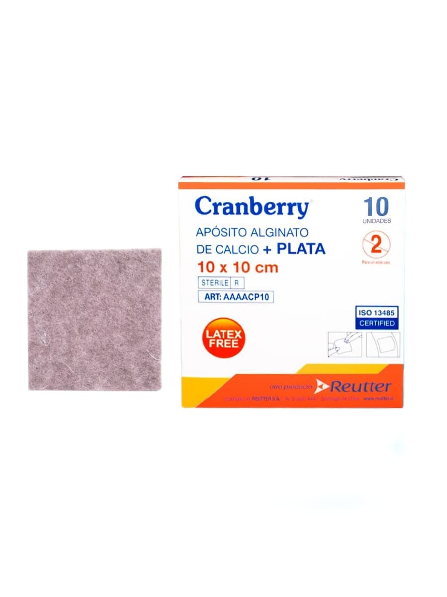 APÓSITO ALGINATO CALCIO + PLATA - MARCA CRANBERRY 0