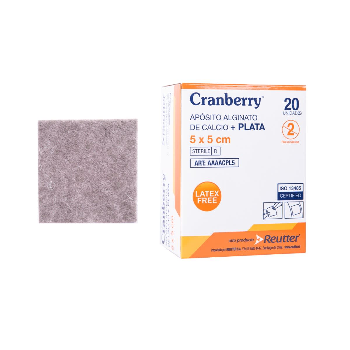 APÓSITO ALGINATO CALCIO + PLATA - MARCA CRANBERRY2