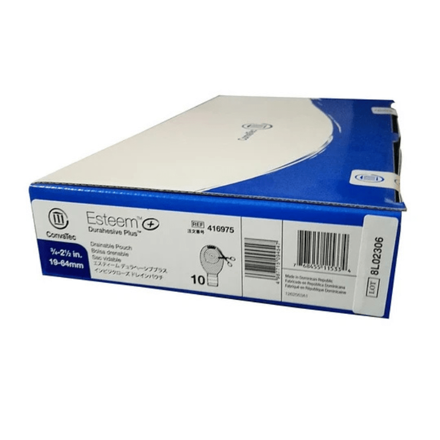 BOLSA CON PLACA DE COLOSTOMIA 19-64 MM ESTEEM PLUS RECORTABLE - 10 UNIDADES - MARCA CONVATEC4