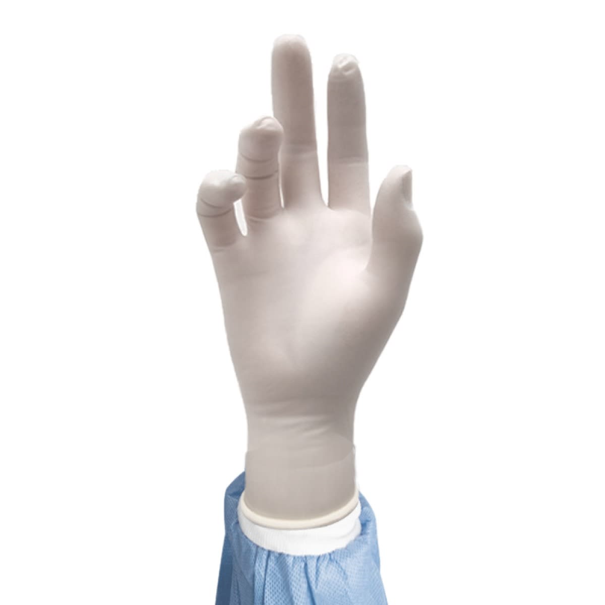 GUANTE QUIRÚRGICO DE LÁTEX ESTÉRIL LIBRE DE POLVO - CAJA 50 PARES - CRANBERRY2