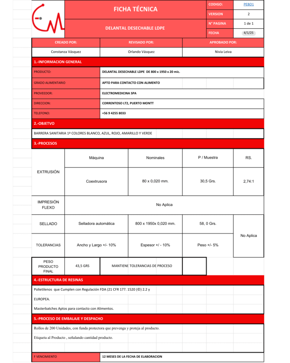 PECHERA DESECHABLE CON MANGAS - 200 UNIDADES6