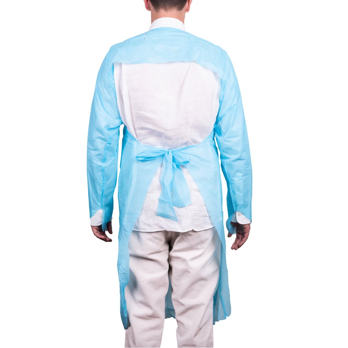 PECHERA PLÁSTICA DESECHABLE CON MANGA Y OJAL EN EL PULGAR - 100 UNIDADES - MARCA CRANBERRY2