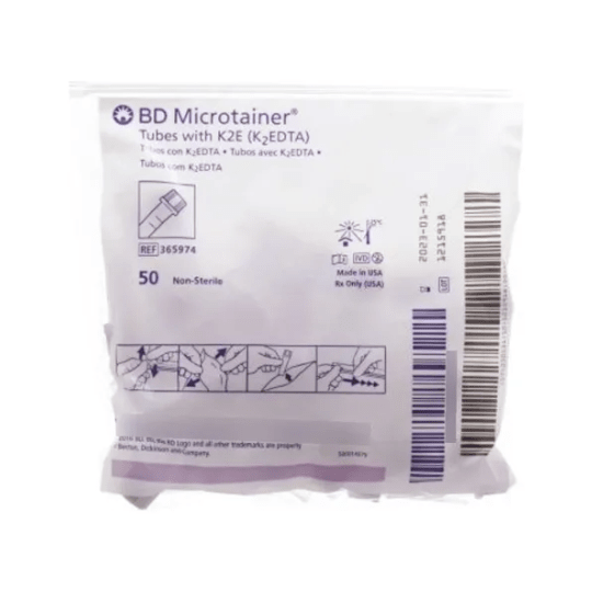 TUBO MICROTAINER TAPA LILA 250-500ul - 50 UNIDADES - MARCA BD2
