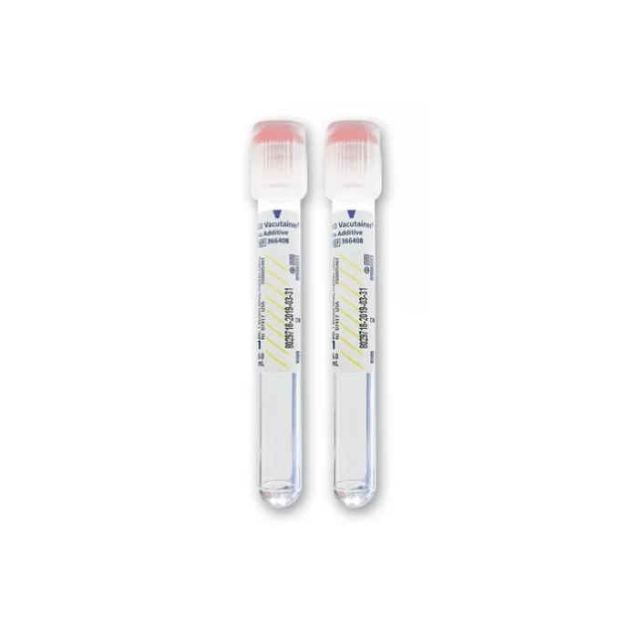 TUBO EXTRACCIÓN SANGRE TAPA TRANSPARENTE SIN ADITIVO 6 ML - 100 UNIDADES - MARCA BD 0