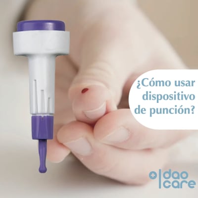 ¿Cómo usar dispositivo de punción?