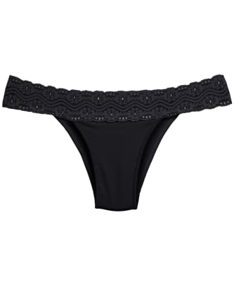 Bikini Microfibra Con Encaje Negro