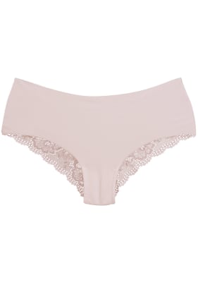 Pantaleta Sin Costura Con Encaje Palo de Rosa