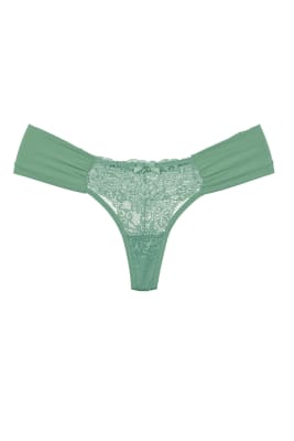 Colaless Lateral Drapeada y Encaje Verde