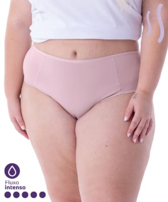 CALZON MENSTRUAL PLUS SIZE FLUJO ALTO - PALO ROSA