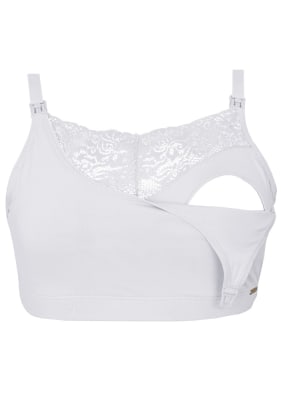 Sosten Lactancia Semi Encaje Blanco
