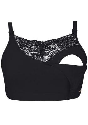 Sosten Lactancia Semi Encaje Negro