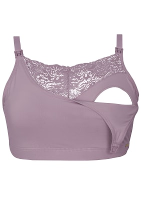 Sostén Lactancia Semi Encaje Morado