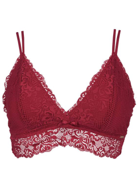 Bralette sin copas ni aros Rojo