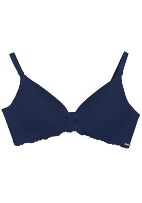 Sostén Liso Encaje Azul
