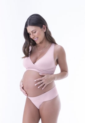 Sostén De Lactancia Para Dormir Algodón Sustentable Palo Rosa