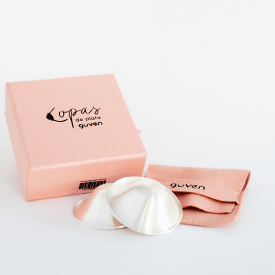 Copas de Lactancia Guven, Plata 999, 2 unidades