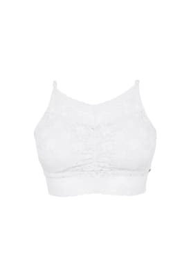 Top Encaje Recogido Blanco