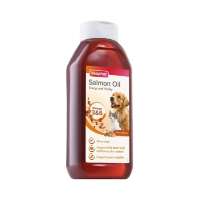BEAPHAR ACEITE DE SALMON OMEGA 3 & 6 430 ML
