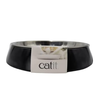 CATIT COMEDERO BORDE BAJO INDIVIDUAL NEGRO
