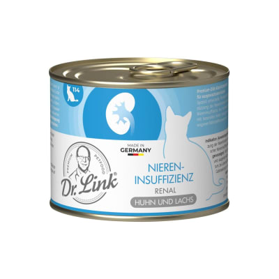 DR.LINK LATA RENAL FELINO POLLO Y SALMON 200GR