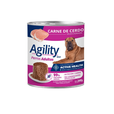 Agility Perro Adulto Carne De Cerdo 340gr