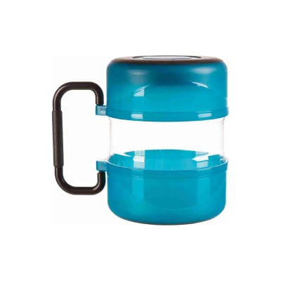 TX SET PARA VIAJE, 2000 ml ALMACENAJE/ 2 PLATOS 750 ml, AZUL