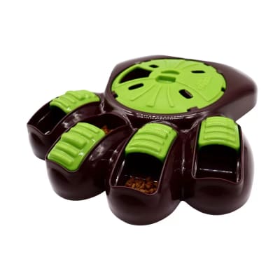 COMEDERO INTERACTIVO GARRA MARRON/VERDE PERROS