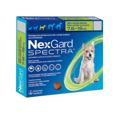 NEXGARD SPECTRA 7,6 A 15 KG 3 COMPRIMIDO