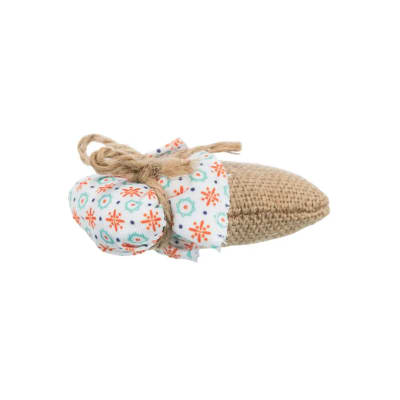 TX JUGUETE GATO BOLSA JUTE, 8 cm
