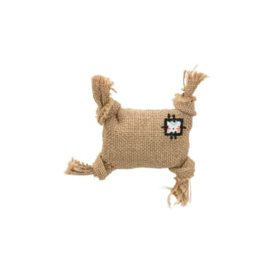 TX JUGUETE GATO COJIN JUTE, 10 cm