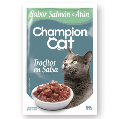 Champion Cat Pouch Atún y Salmón 100g