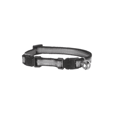 TX COLLAR GATO REFLECTANTE C/DOS CIERRES Y CASCABEL, COLORES