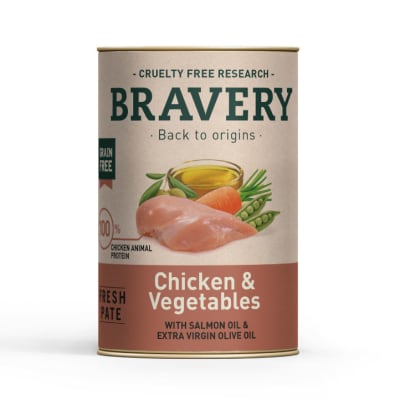 BRAVERY CHICKEN AND VEGETABLES DOG WET FOOD 290 GR