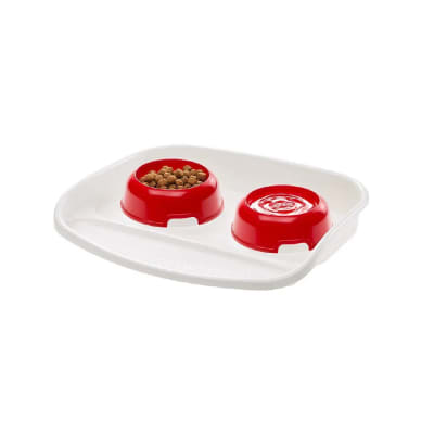 FP BANDEJA PLASTICA C/PLATOS, LINDO STD, 44.5x34 cm/300ml x2