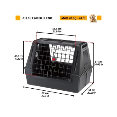 Fp Transportadora, Atlas Car 80, 82X51X61H cm, Negro