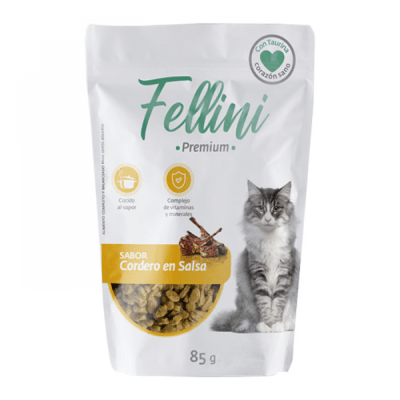 FELLINI ALIMENTO HUMEDO CORDERO EN SALSA 85 GR