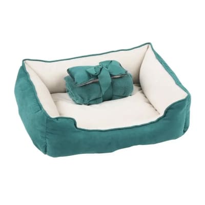 PAWISE 3EN1 CAMA/MANTA/COJIN VERDE