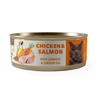 AMITY CHICKEN AND SALMON ADULT CAT WET FOOD 80 GR