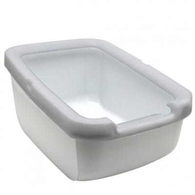 CATIT BAÑO GRANDE BORDE GRUESO GRIS CLARO