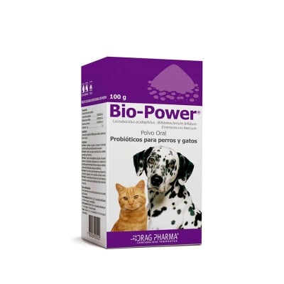 Bio Power Probiótico 100g Para Perro Y Gatos