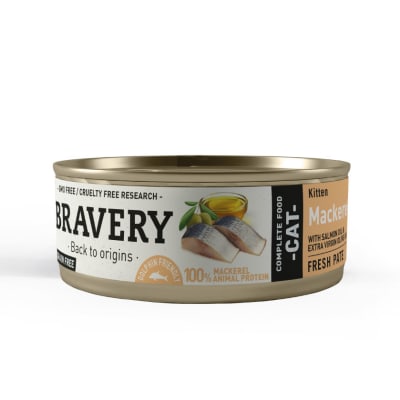 Bravery Mackerel Kitten Wet Food 70 Gr